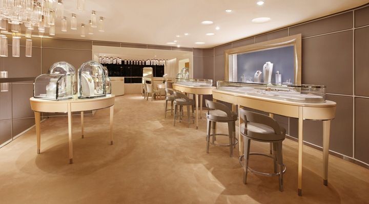 店铺的珠宝展示道具分哪些区域设计